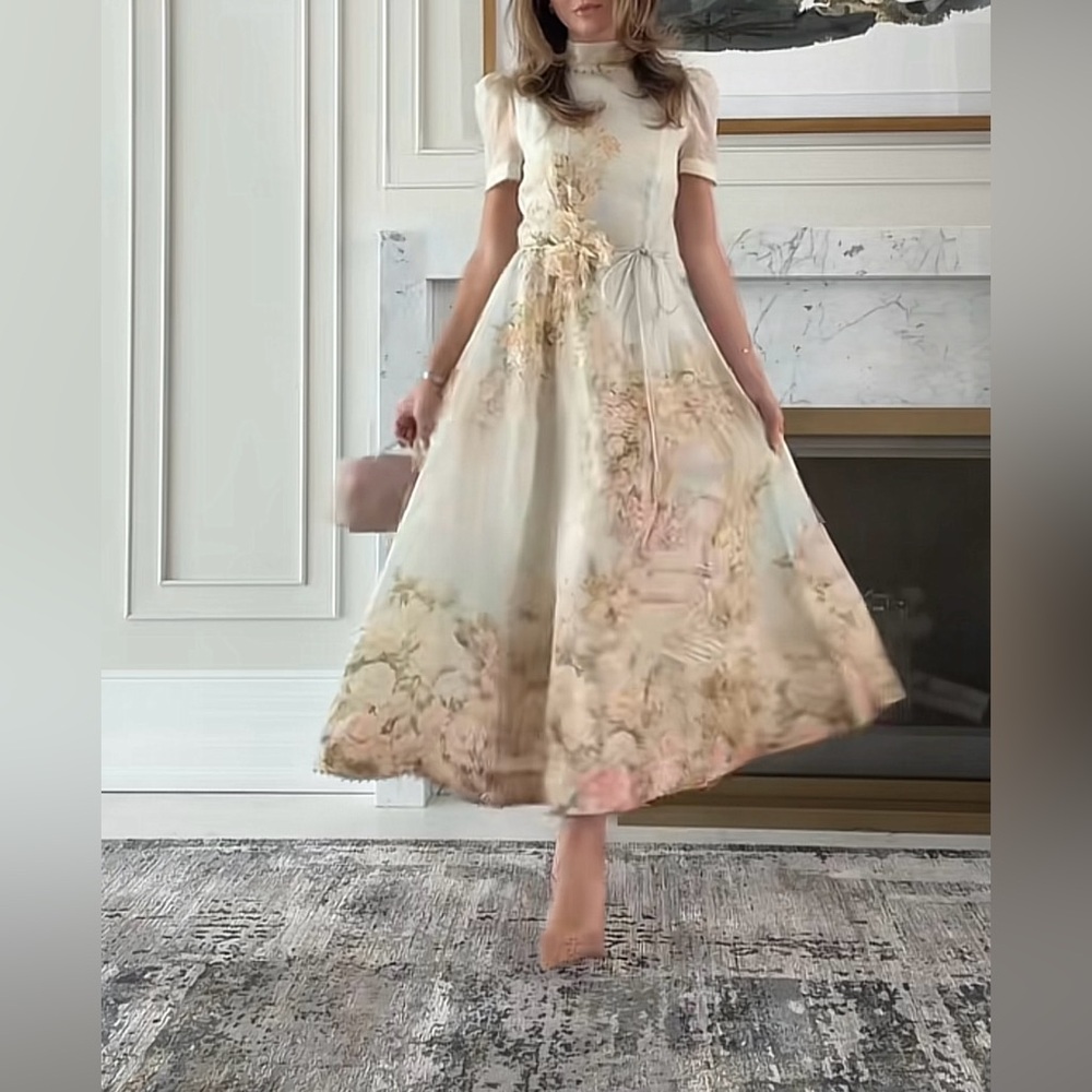 New Zimmermann Memento Picnic Midi Dress